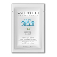 Пробник лубриканта Wicked Simply Aqua Jelle з густою гелевою текстурою на водній основі, 3 мл