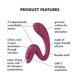 Вагінально-кліторальний вібратор Satisfyer G for Goddess 3 Wine Red (м'яте паковання!!!)
