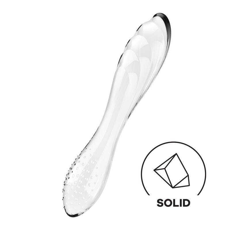 Двосторонній скляний дилдо Satisfyer Dazzling Crystal 1 Transparent (м'яте паковання!!!)