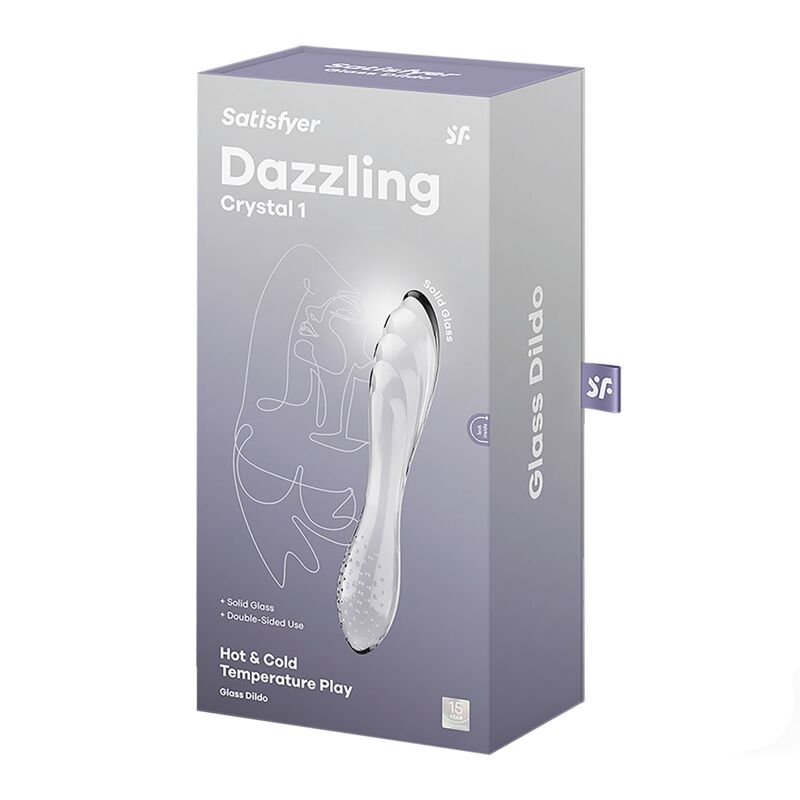 Двосторонній скляний дилдо Satisfyer Dazzling Crystal 1 Transparent (м'яте паковання!!!) Двосторонній скляний дилдо Satisfyer Dazzling Crystal 1 Transparent (м'яте паковання!!!)