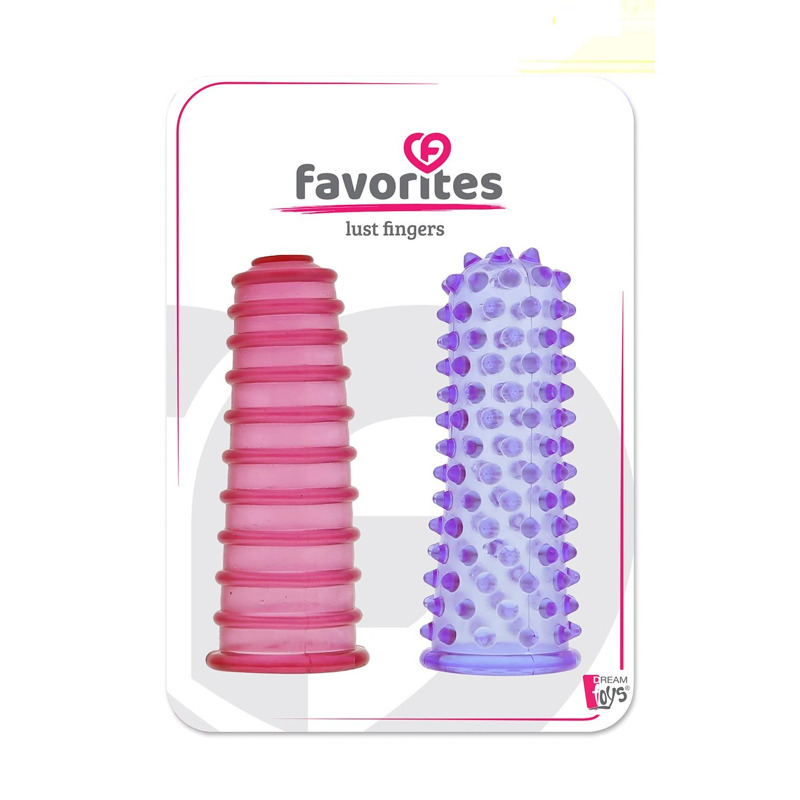 Насадки на палец ребристые DreamToys Favorites Lust Fingers разноцветные