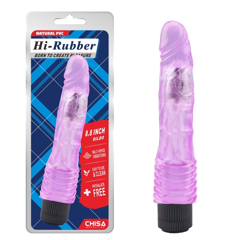 Вибромассажер реалистичный Chisa Hi-Rubber Jelly на батарейках, фиолетовый Вибромассажер реалистичный Chisa Hi-Rubber Jelly на батарейках, фиолетовый