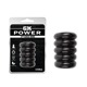 Эрекционное кольцо многоярусное Chisa GK Power, с рельефом, черный