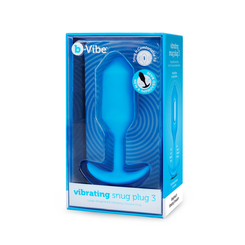 Анальна пробка з вібрацією b-Vibe VIBRATING SNUG PLUG розмір L, синя Анальна пробка з вібрацією b-Vibe VIBRATING SNUG PLUG розмір L, синя