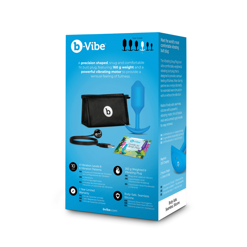 Анальна пробка з вібрацією b-Vibe VIBRATING SNUG PLUG розмір L, синя Анальна пробка з вібрацією b-Vibe VIBRATING SNUG PLUG розмір L, синя