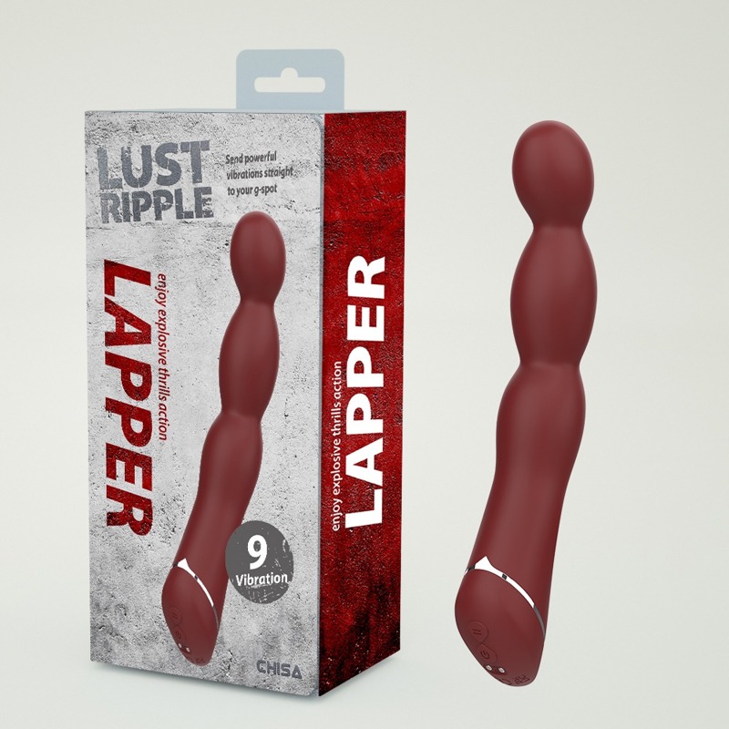 Вибратор классический гибкий Chisa Lust Ripple Lapper, бордовый Вибратор классический гибкий Chisa Lust Ripple Lapper, бордовый