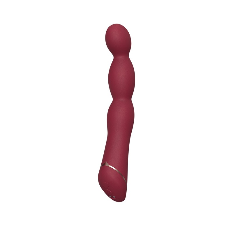 Вибратор классический гибкий Chisa Lust Ripple Lapper, бордовый