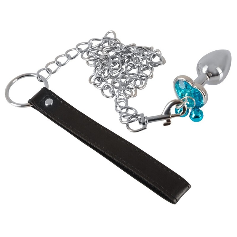 Анальні пробки з повідцем You2Toys Butt Plug Set, срібні