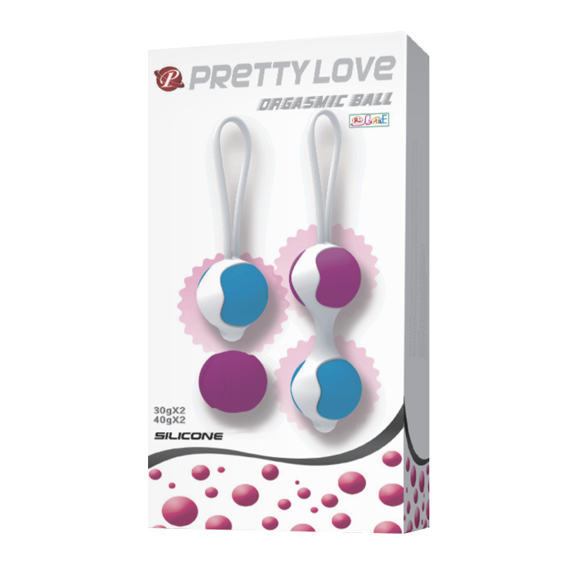 Вагинальные шарики Pretty Love Orgasmic Ball силиконовые, разноцветные, 2 шт Вагинальные шарики Pretty Love Orgasmic Ball силиконовые, разноцветные, 2 шт