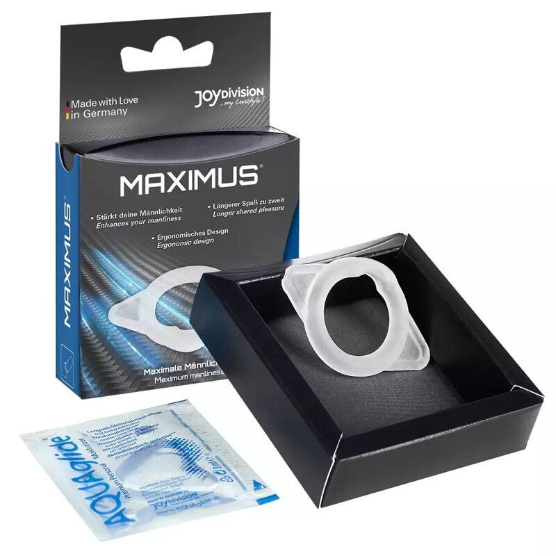 Эрекционное кольцо Joydivision MAXIMUS S из эластичного силикона, прозрачное, 1,7 см