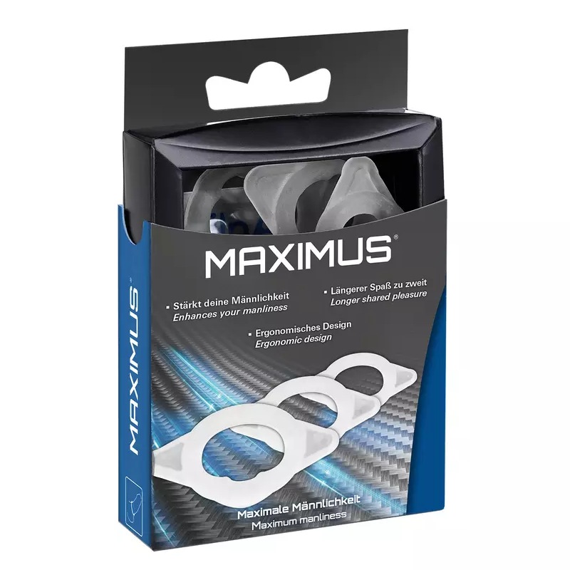 Набор эрекционных колец Joydivision MAXIMUS XS/S/M из эластичного силикона, прозрачные, 3 шт.