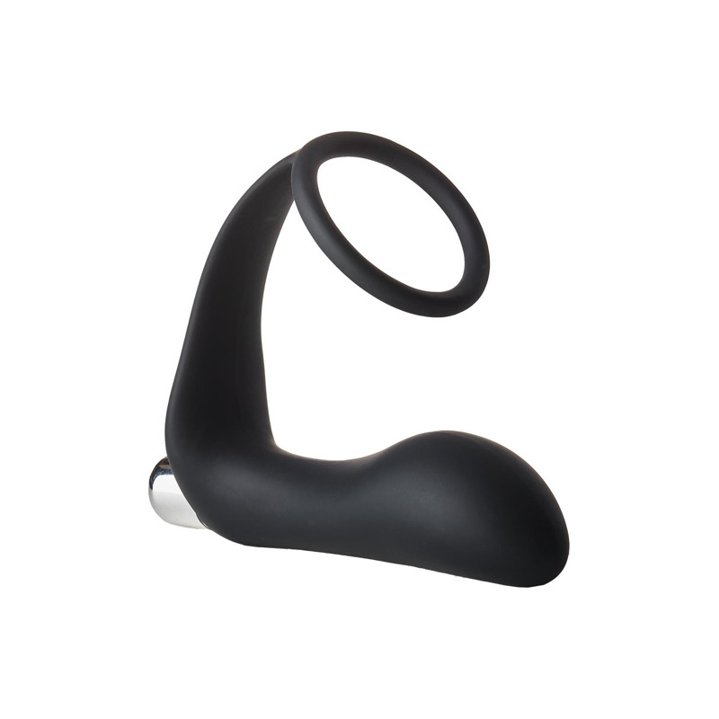 Анальная пробка с эррекционным кольцом FANTASSTIC VIBRATING ANAL PLUG WITH COCKRING BLACK