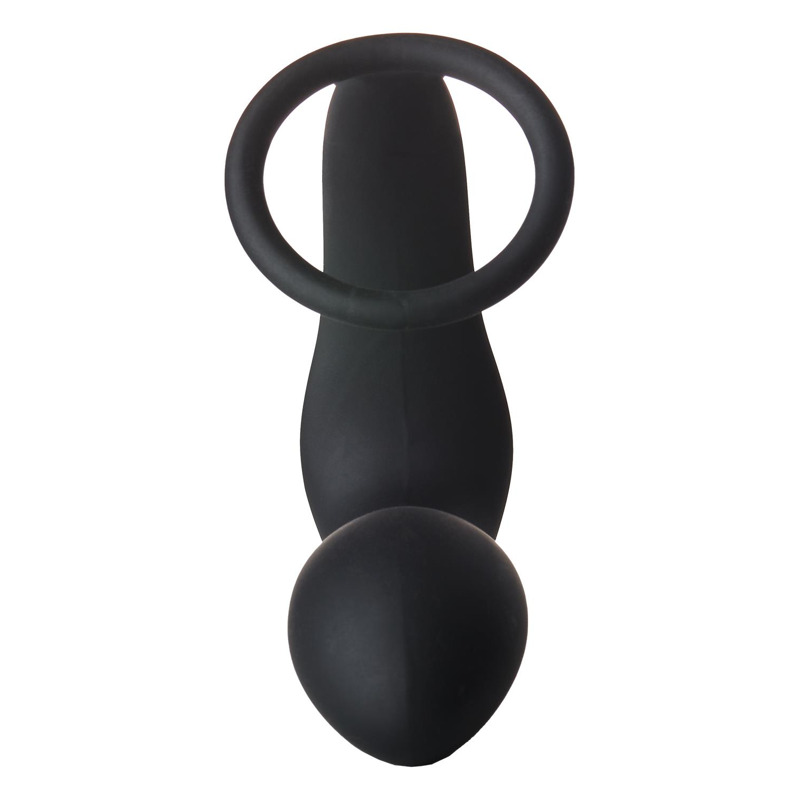 Анальная пробка с эррекционным кольцом FANTASSTIC VIBRATING ANAL PLUG WITH COCKRING BLACK Анальная пробка с эррекционным кольцом FANTASSTIC VIBRATING ANAL PLUG WITH COCKRING BLACK