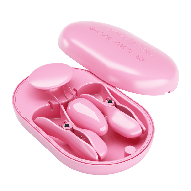 Зажимы для сосков Pretty Love Surprise Box с электростимуляцией, розовый Зажимы для сосков Pretty Love Surprise Box с электростимуляцией, розовый