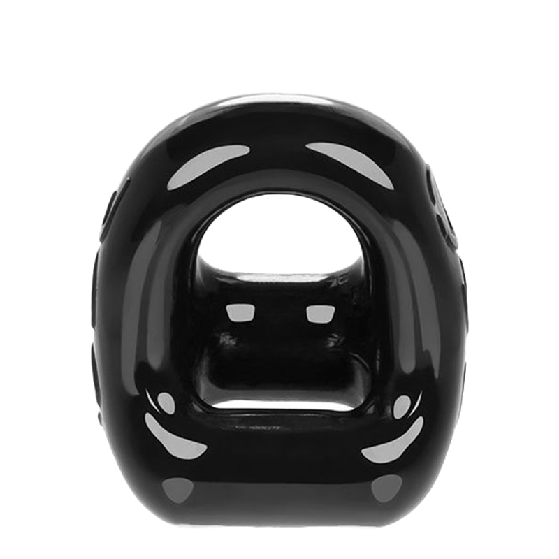 Эрекционное кольцо для пениса и мошонки OXBALLS 360 Cockring & Ballsling, чёрное, 2,5 см
