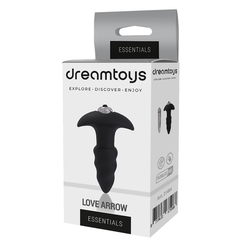 Анальная пробка с вибропулей Dream Тoys Еssentials черная