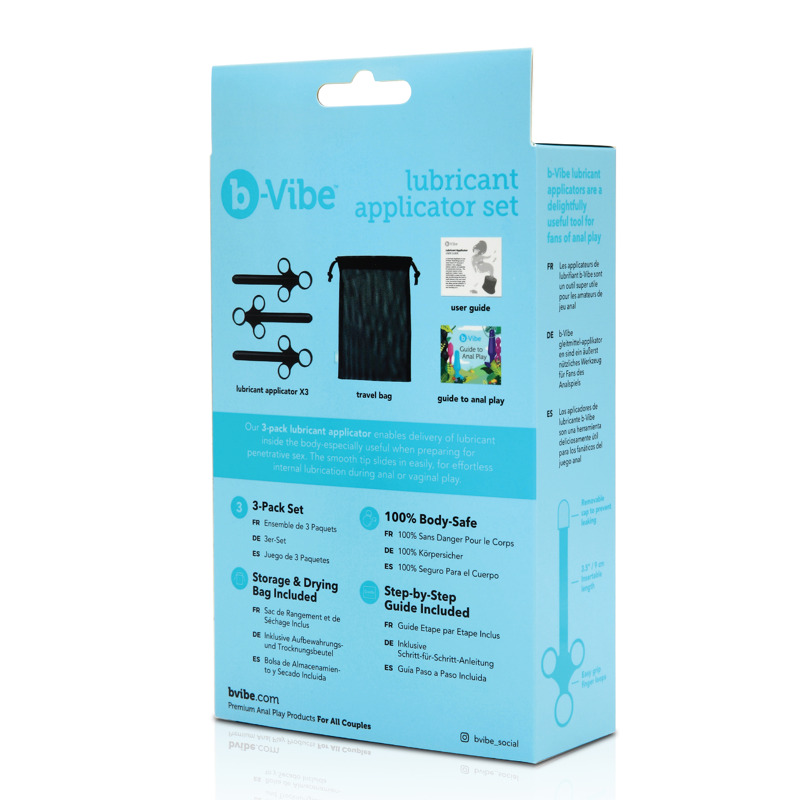 Набор аппликаторов для смазки B-Vibe, черные, 3 шт Набор аппликаторов для смазки B-Vibe, черные, 3 шт