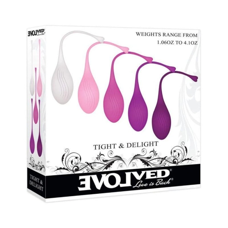 Набор вагинальных шариков Evolved Tight & Delight разных цветов, 5 шт. Набор вагинальных шариков Evolved Tight & Delight разных цветов, 5 шт.
