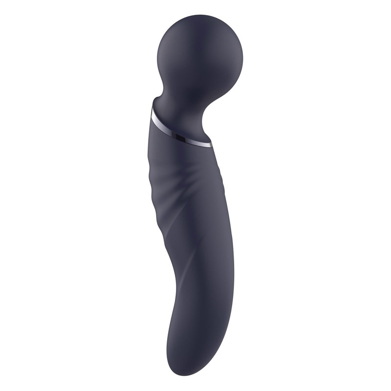 Вибратор микрофон изогнутый двойной стимуляции Dream Toys Glam Dual Wand Vibe, фиолетовый Вибратор микрофон изогнутый двойной стимуляции Dream Toys Glam Dual Wand Vibe, фиолетовый