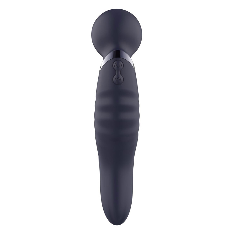 Вибратор микрофон изогнутый двойной стимуляции Dream Toys Glam Dual Wand Vibe, фиолетовый Вибратор микрофон изогнутый двойной стимуляции Dream Toys Glam Dual Wand Vibe, фиолетовый