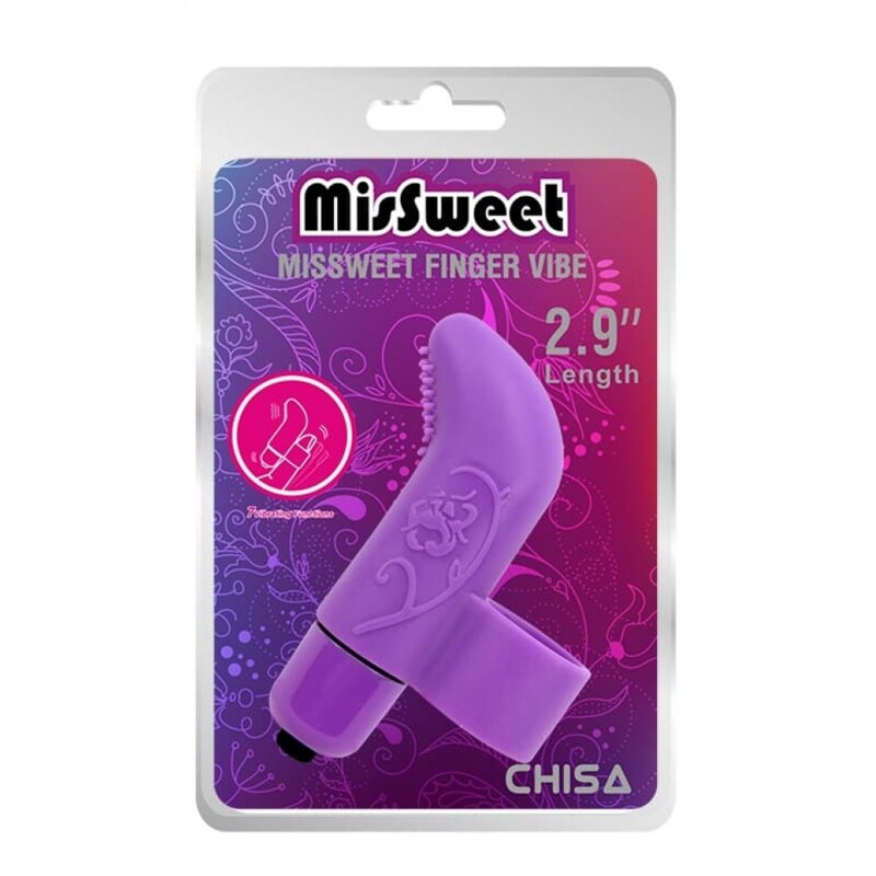 Вибратор для клитора на палец Chisa Mis Sweet Finger Vibe с рельефом, фиолетовый Вибратор для клитора на палец Chisa Mis Sweet Finger Vibe с рельефом, фиолетовый