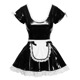Костюм горничной Black Level Vinyl Maid's Dress из винила, черно-белый, M
