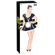 Костюм горничной Black Level Vinyl Maid's Dress из винила, черно-белый, M