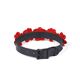 Ошейник с поводком Liebe Seele Flower Rhythm - Black and Red Leather Flowers collar with Leash