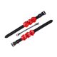 Поножи Liebe Seele Flower Rhythm - Black and Red Leather Flowers Hand Cuffs