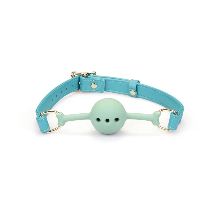 Кляп Liebe Seele Blue Lamb Leather Ball Gag with Velvet Lining Кляп Liebe Seele Blue Lamb Leather Ball Gag with Velvet Lining