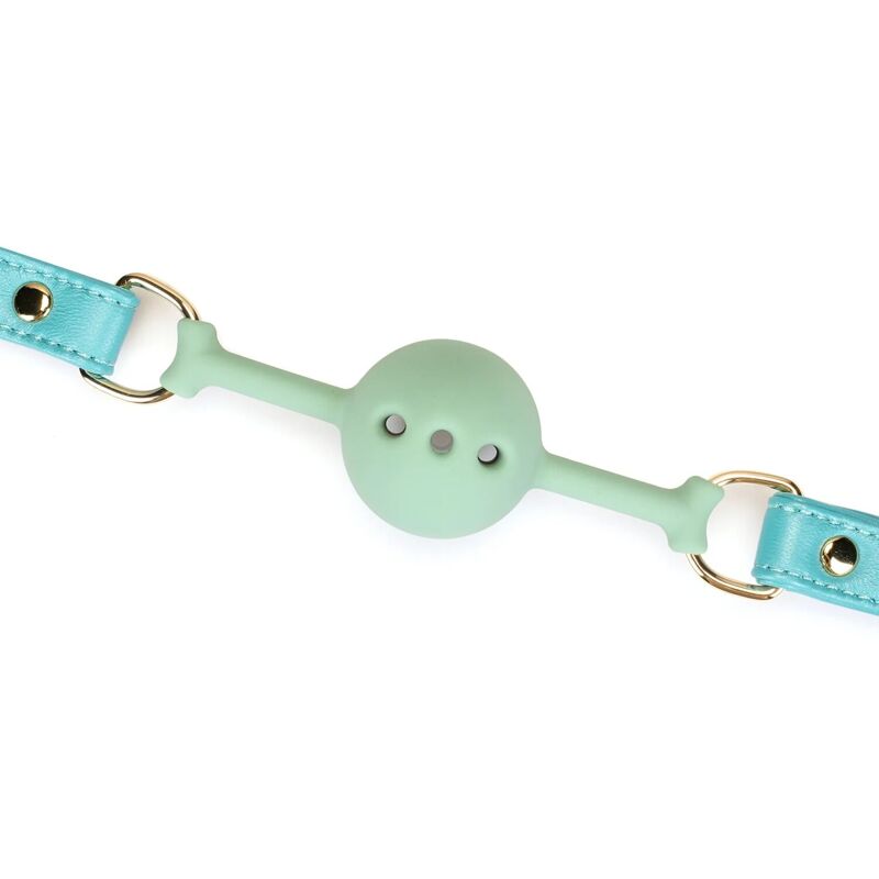 Кляп Liebe Seele Blue Lamb Leather Ball Gag with Velvet Lining Кляп Liebe Seele Blue Lamb Leather Ball Gag with Velvet Lining