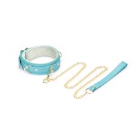 Ошейник с поводком Liebe Seele Blue Lamb Leather Collar with Velvet Lining Ошейник с поводком Liebe Seele Blue Lamb Leather Collar with Velvet Lining