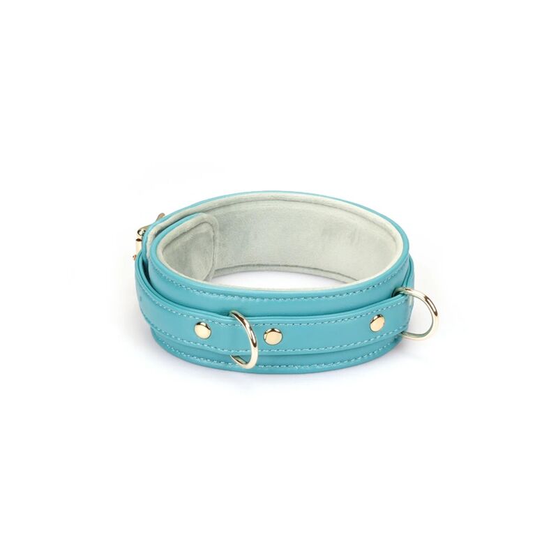 Ошейник с поводком Liebe Seele Blue Lamb Leather Collar with Velvet Lining Ошейник с поводком Liebe Seele Blue Lamb Leather Collar with Velvet Lining