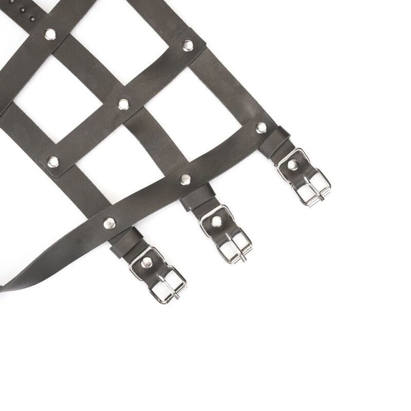 Кожаная портупея для голеностопа со шпорами Liebe Seele Leather High Heel Ankle Harness Silver Кожаная портупея для голеностопа со шпорами Liebe Seele Leather High Heel Ankle Harness Silver