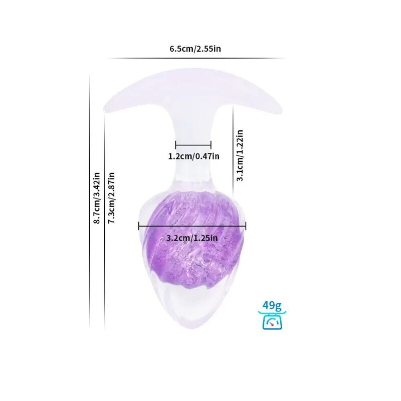 Анальная пробка Liebe Seele Icecream-shaped Crystal Anal Plug - Purple Small Анальная пробка Liebe Seele Icecream-shaped Crystal Anal Plug - Purple Small