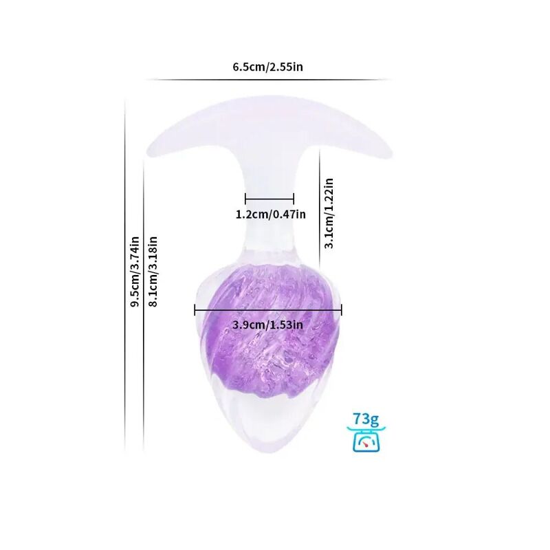 Анальная пробка Liebe Seele Icecream-shaped Crystal Anal Plug - Purple Medium