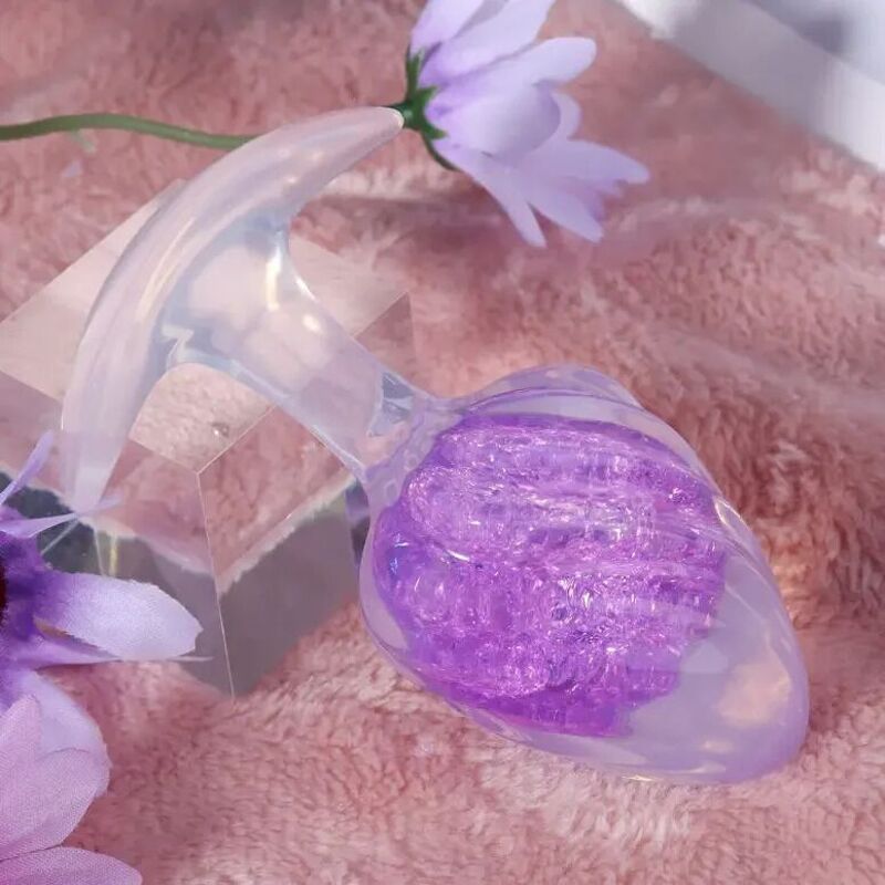 Анальная пробка Liebe Seele Icecream-shaped Crystal Anal Plug - Purple Medium