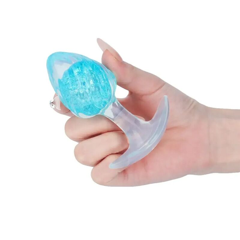 Анальная пробка Liebe Seele Icecream-shaped Crystal Anal Plug - Blue Small