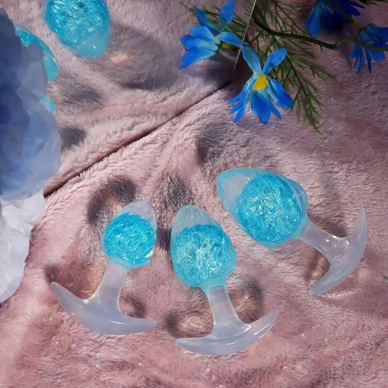 Анальная пробка Liebe Seele Icecream-shaped Crystal Anal Plug - Blue Small