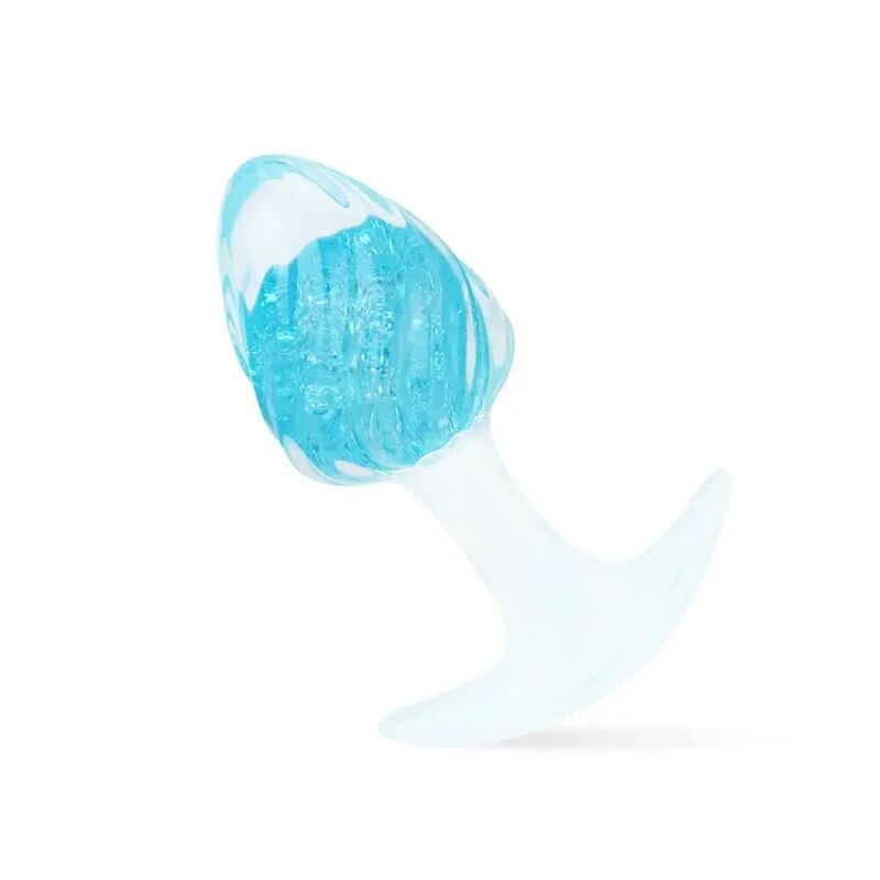 Анальная пробка Liebe Seele Icecream-shaped Crystal Anal Plug - Blue Medium