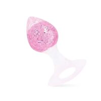 Анальная пробка Liebe Seele Heart-shaped Crystal Anal Plug - Pink Small