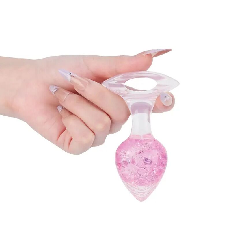 Анальная пробка Liebe Seele Heart-shaped Crystal Anal Plug - Pink Medium