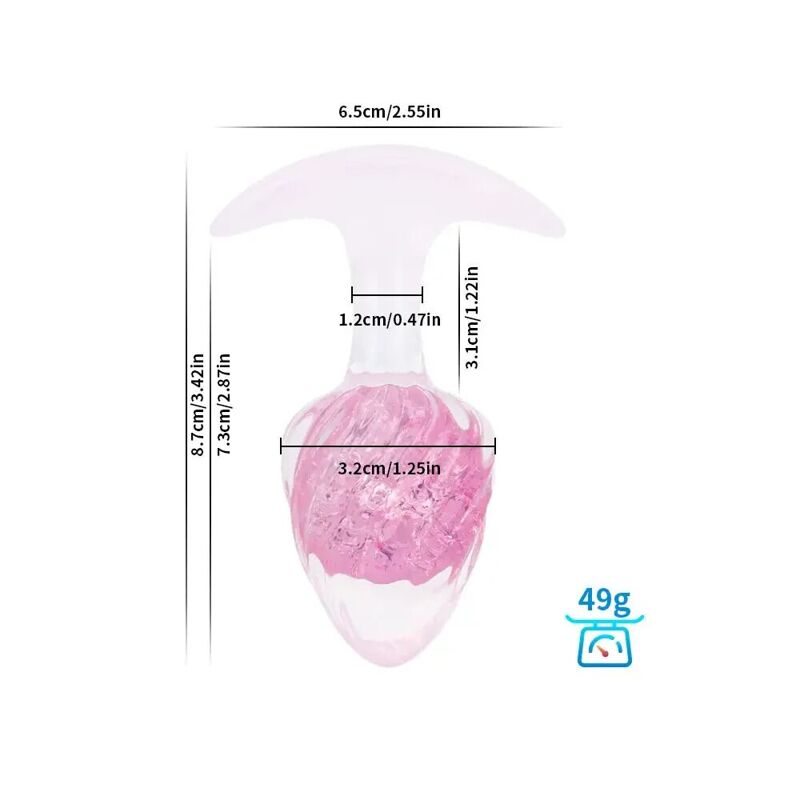 Анальная пробка Liebe Seele Icecream-shaped Crystal Anal Plug - Pink Small