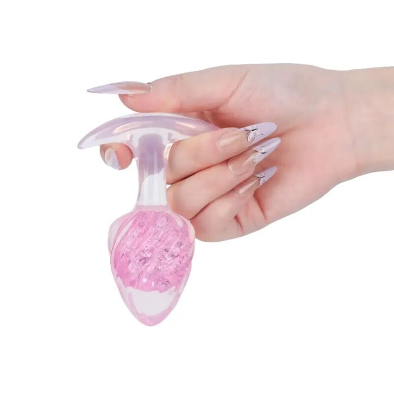 Анальная пробка Liebe Seele Icecream-shaped Crystal Anal Plug - Pink Small