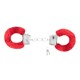 Наручники Love Cuffs Crushious металлические, с красным мехом Наручники Love Cuffs Crushious металлические, с красным мехом