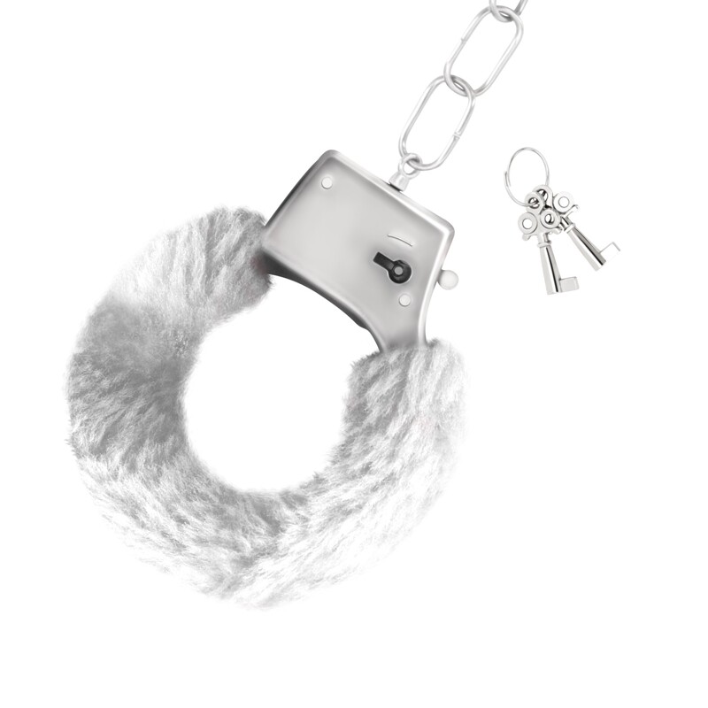 Наручники Love Cuffs Crushious металлические, с белым мехом Наручники Love Cuffs Crushious металлические, с белым мехом