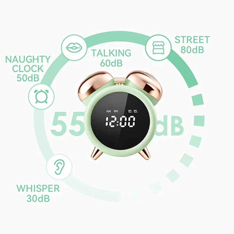 Вибратор-будильник BeYourLover Adult Clock с вакуумом и приложением, зеленый