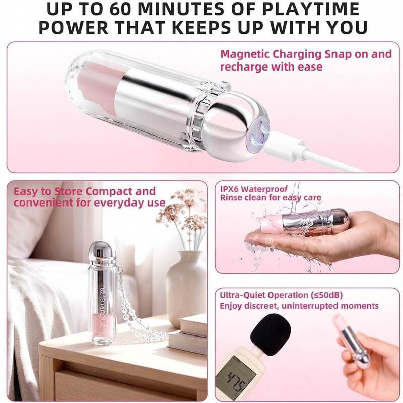 Вакуумный стимулятор в форме губной помады BeYourLover Powder Mist, розовый, 9,65 × 3,3 × 3 см Вакуумный стимулятор в форме губной помады BeYourLover Powder Mist, розовый, 9,65 × 3,3 × 3 см