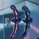Дилдо с вибрацией Strap-On-Me FINGERING & VIBRATING DILDO - M - BLUE, с манящим движением
