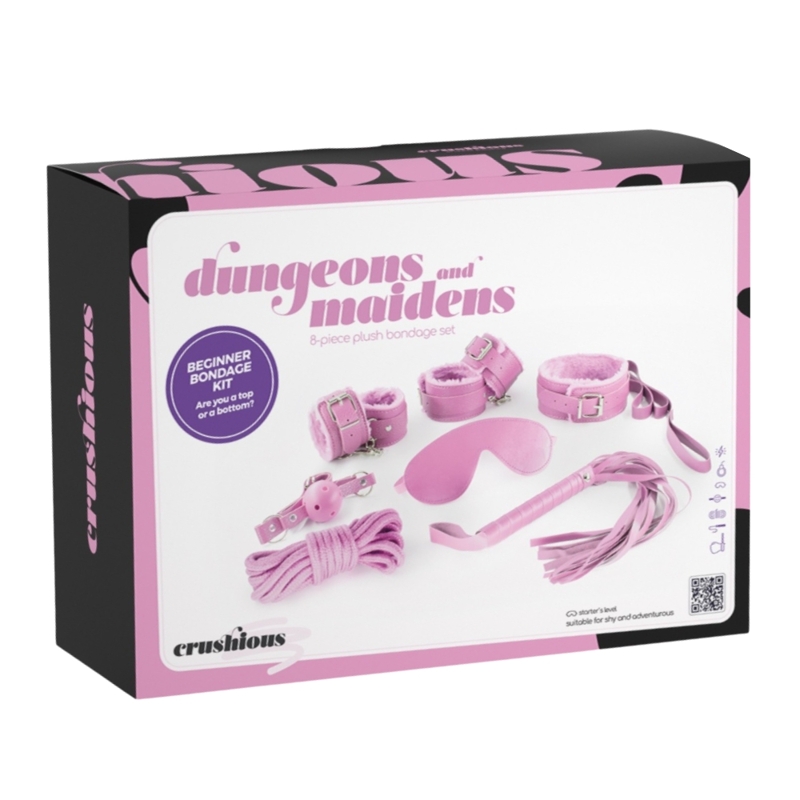 Комплект для БДСМ CRUSHIOUS Dungeons & Maidens розовый, 8 предметов